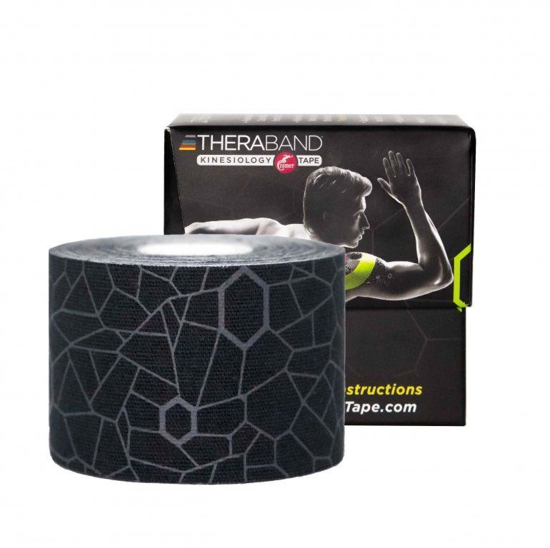The hygenic company, LLC TheraBand™ Kinesiology tape, černý 5 cm × 5 m