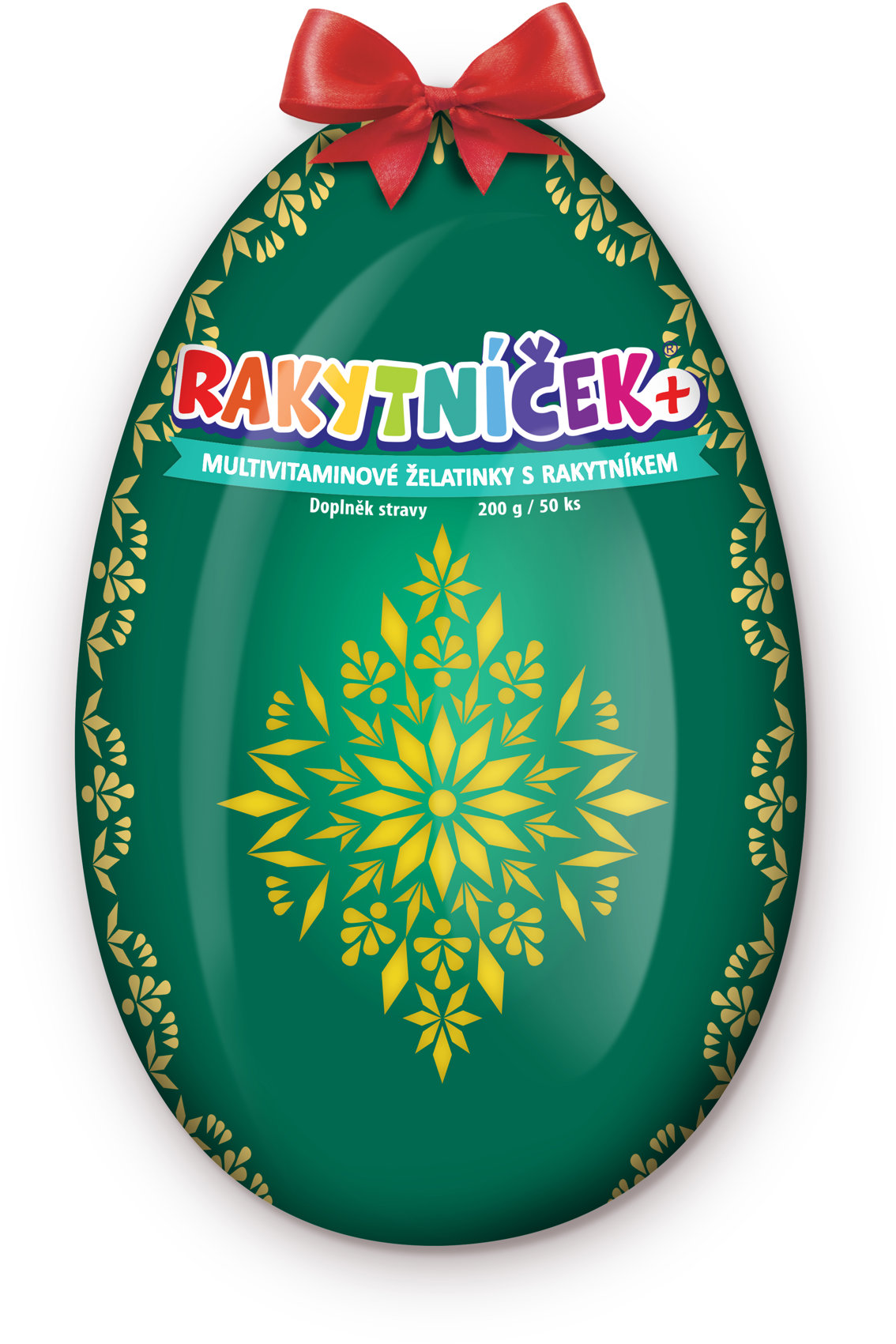 RAKYTNÍČEK+ Želatinky Velikonoční vejce tyrkysové 2026, 50 ks