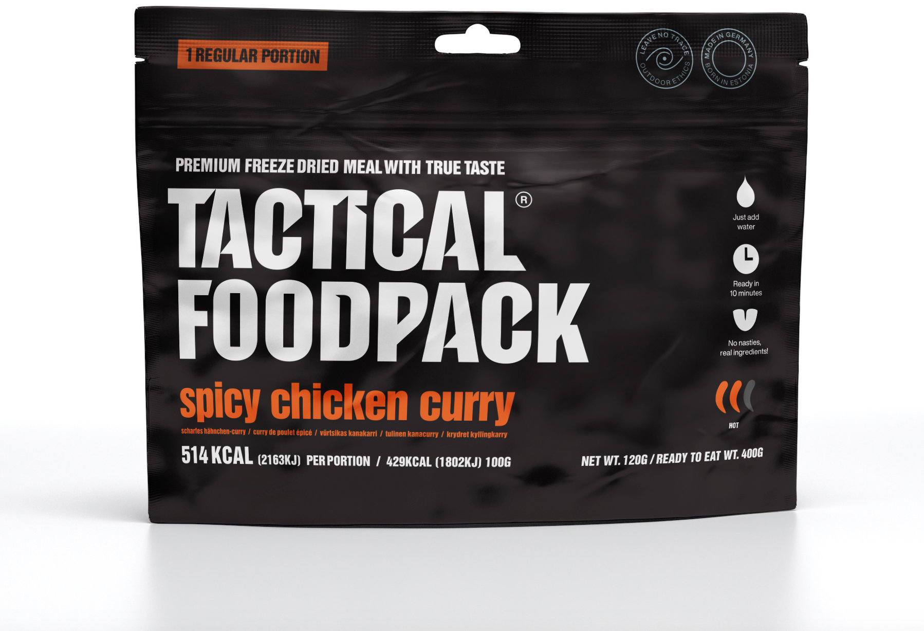 Tactical Foodpack Pikantní kuřecí na kari s rýží a kokosovým mlékem 120 g