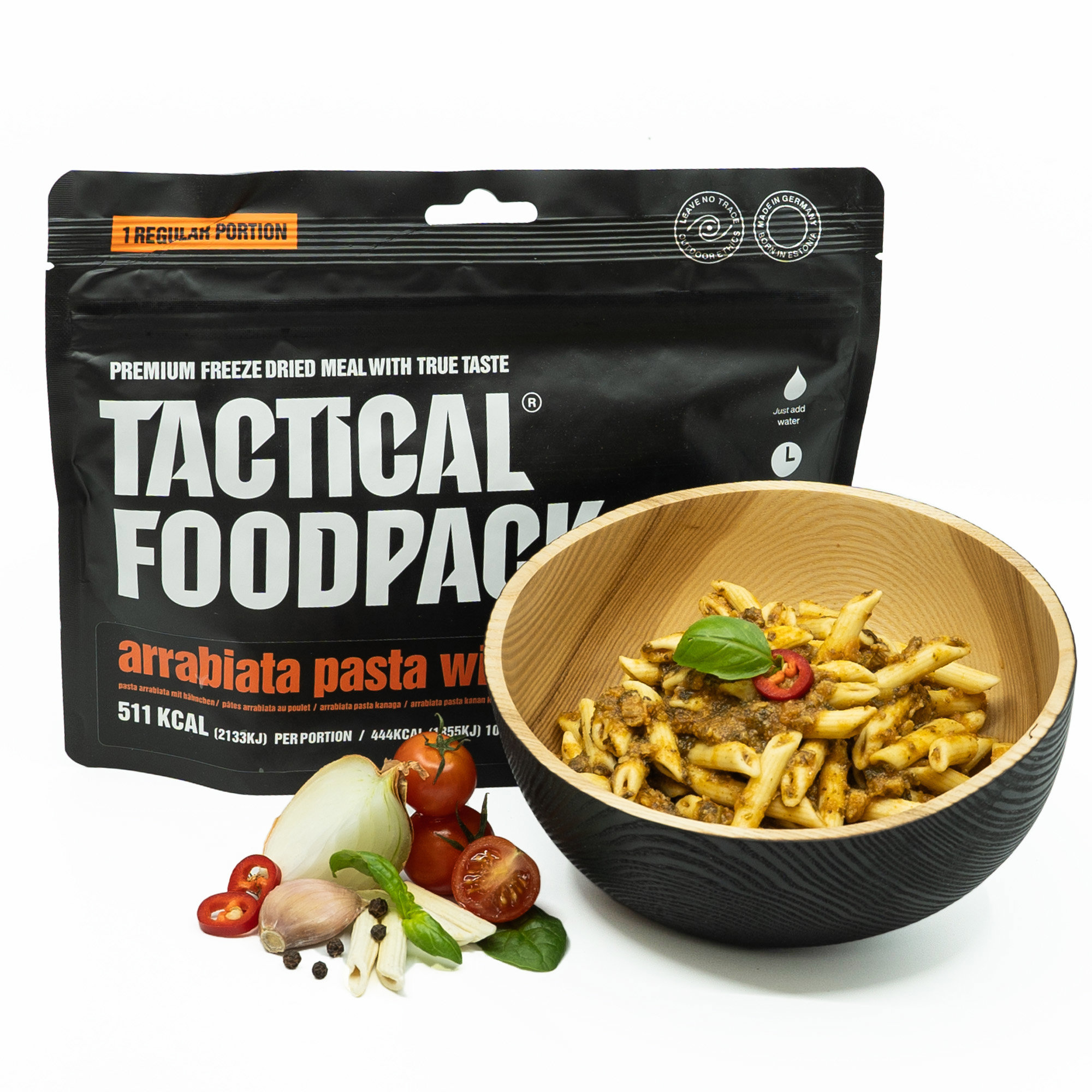 Tactical Foodpack Těstoviny Arrabiata s kuřecím masem 115 g
