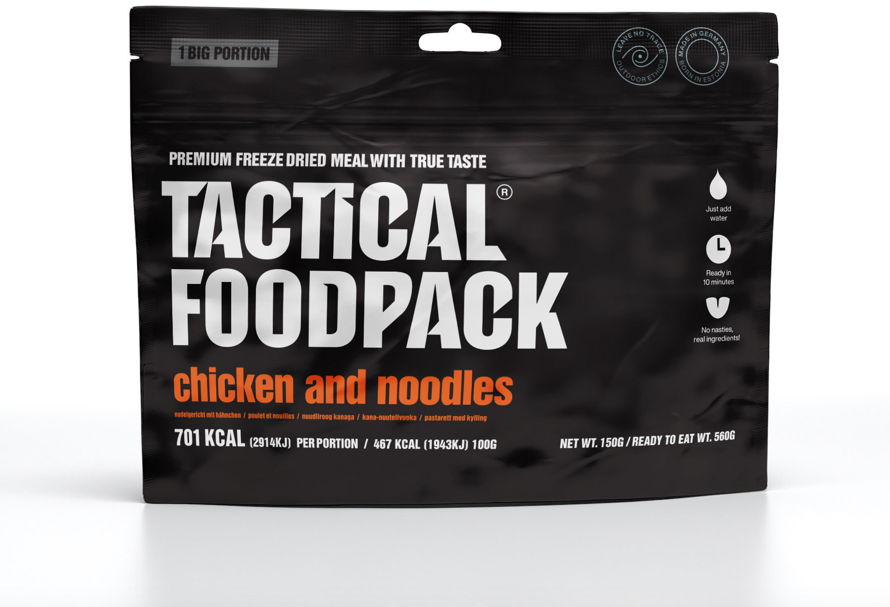 Tactical Foodpack Nudle s kuřecím, zeleninou, houbami a mungo klíčky 150 g