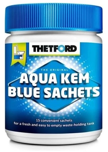 THETFORD Aqua Kem Blue Sachets 18 × 25 g - rozkladová chemie do WC