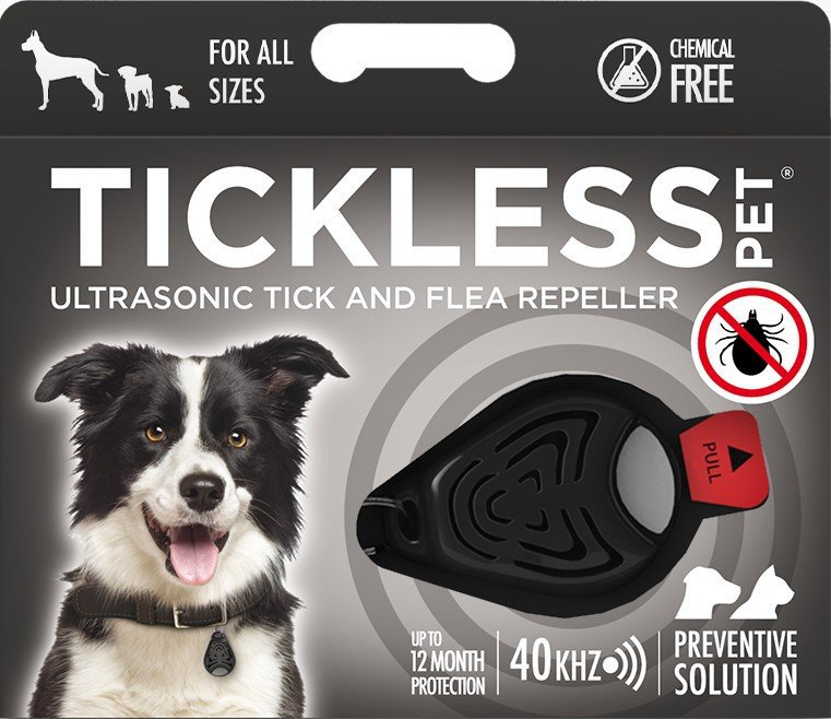 TICKLESS® PET Ultrazvukový odpuzovač proti klíšťatům pro psy černý