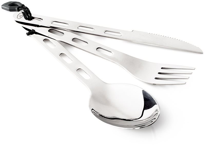 GSI Outdoors GLACIER STAINLESS 3 PCS RING CUTLERY Sada příborů, stříbrná, velikost