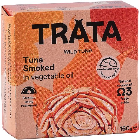 TRATA Tuňák uzený v rostlinném oleji 160 g