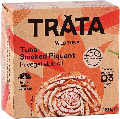 TRATA Tuňák uzený v rostlinném oleji pikantní 160 g