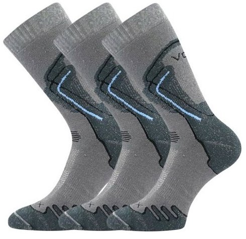 VoXX 3PACK ponožky trekingové šedé (Limit) S