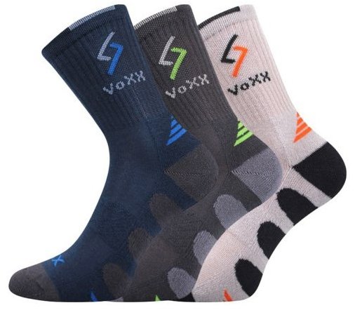 VoXX 3PACK dětské ponožky sportovní vícebarevné (Tronic-mix B kluk) 30/34
