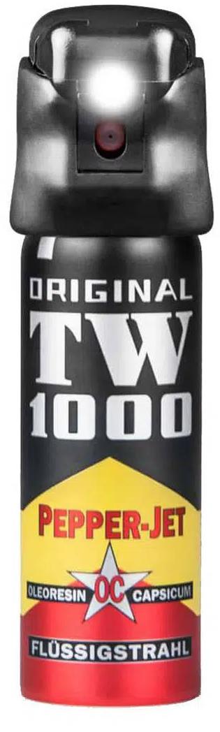 Pepřový sprej tw1000 jet classic s led světlem a pružinovým bezpečnostním uzávěrem 63 ml