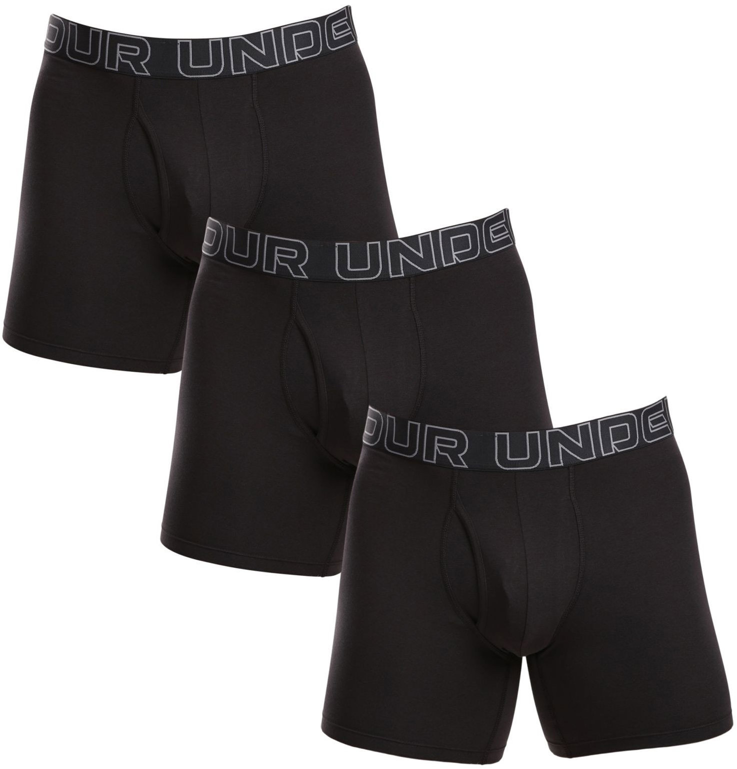 Under Armour 3PACK pánské boxerky černé (1383889 001) 4XL
