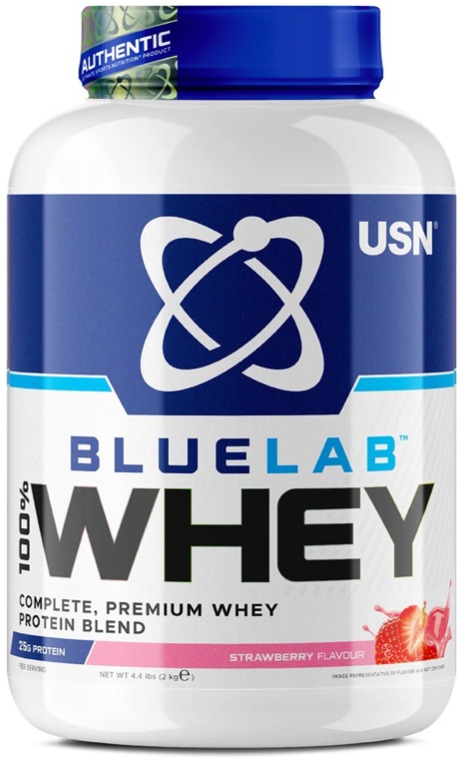 USN BlueLab 100% Whey Premium Protein, 908g, jahoda