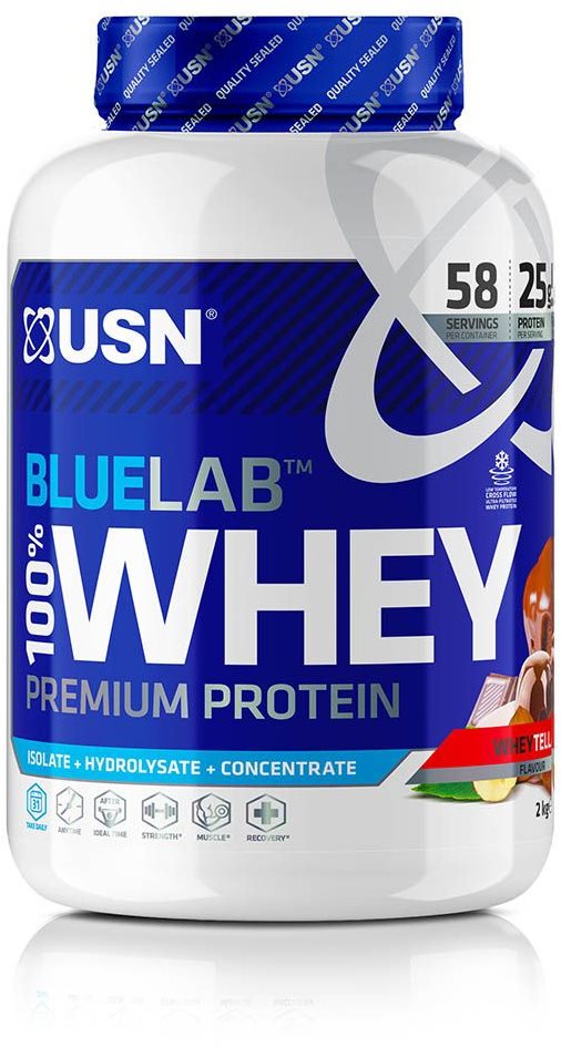 USN BlueLab 100% Whey Premium Protein, 2000g, lískový oříšek "wheytella"