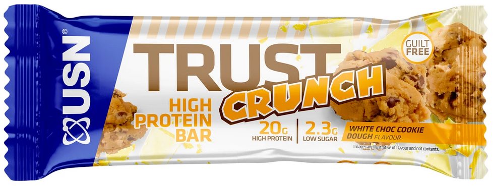 USN Trust Crunch, 60g, bílá čokoláda se sušenkou