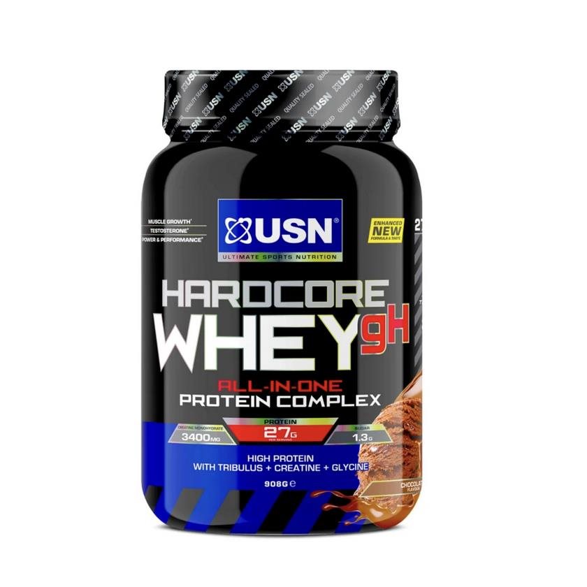 USN Hardcore Whey gH 908 g, čokoláda