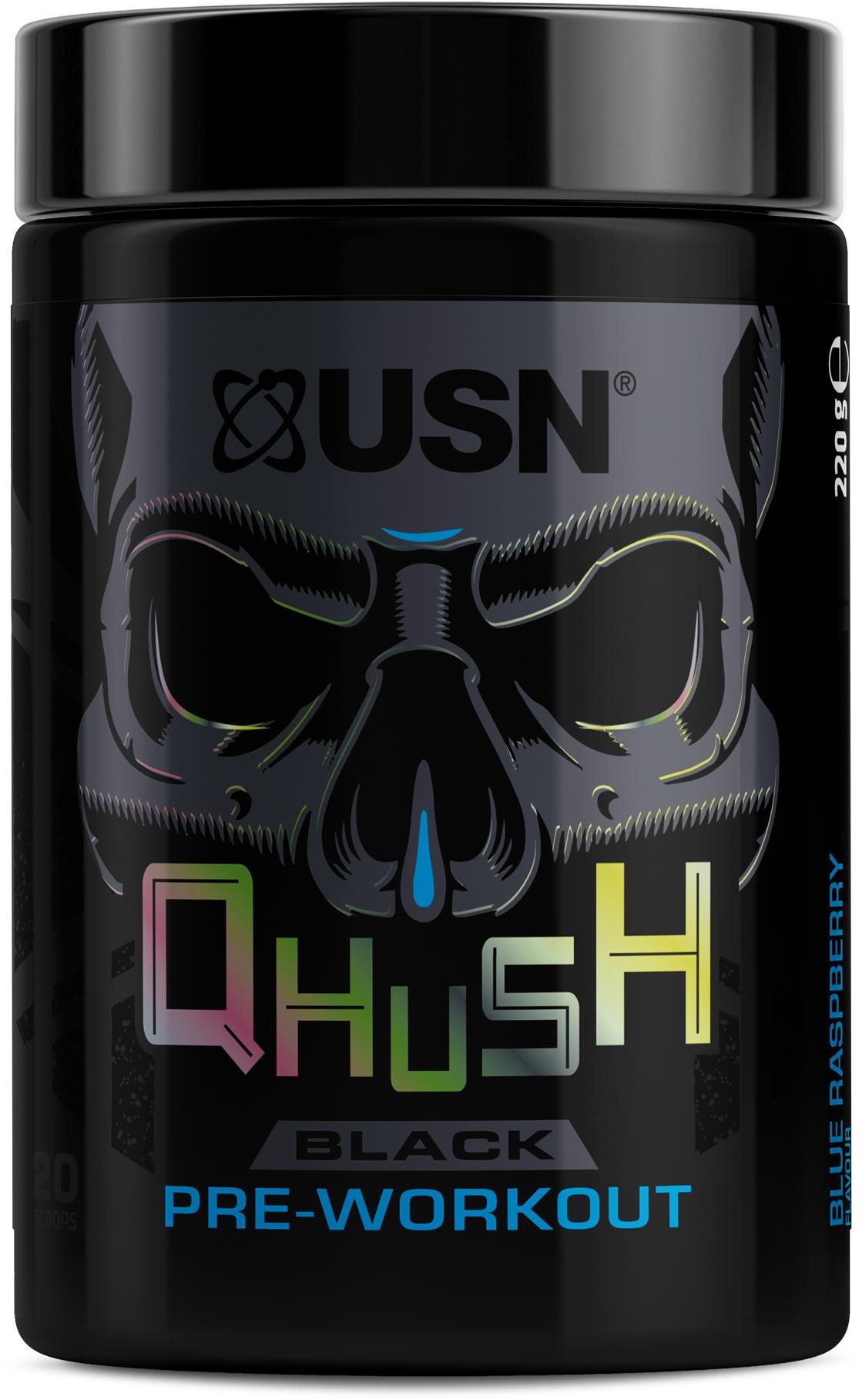 Anabolizér usn qhush black 220g, modrá malina
