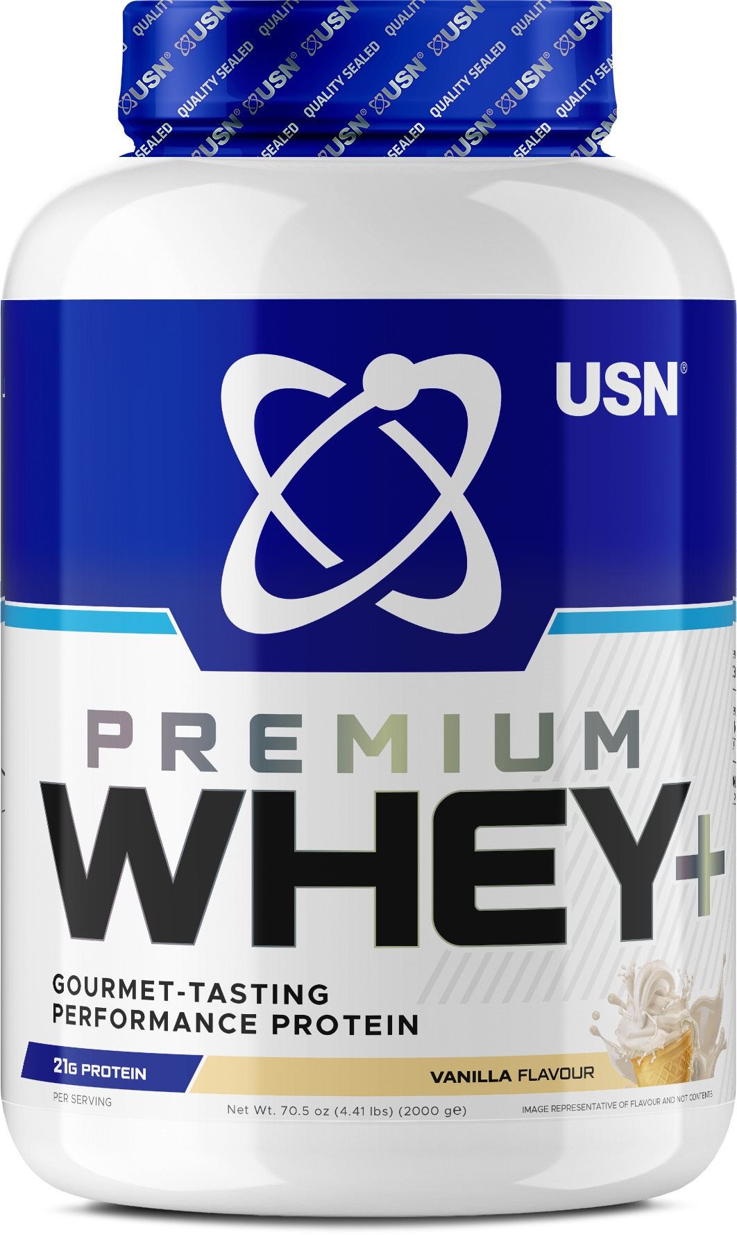 USN Whey+ Premium Protein 2kg, vanilka