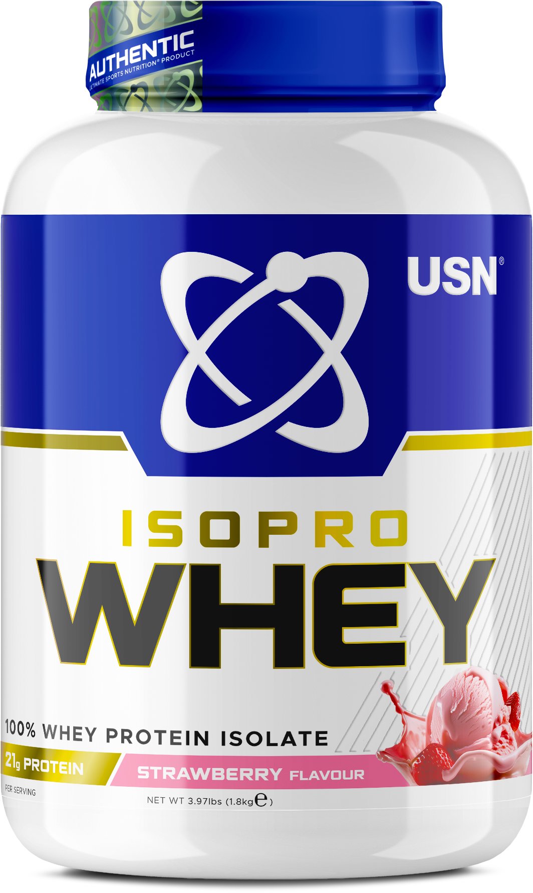 USN IsoPro Whey Protein Isolate, 1800 g, jahoda