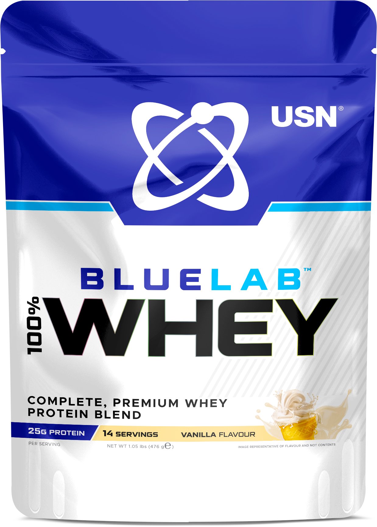 USN (Ultimate Sports Nutrition) USN Bluelab 100% Whey Premium Protein 476 g - vanilka