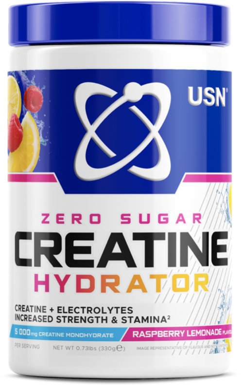USN Creatine Hydrator, 330 g, malinová limonáda