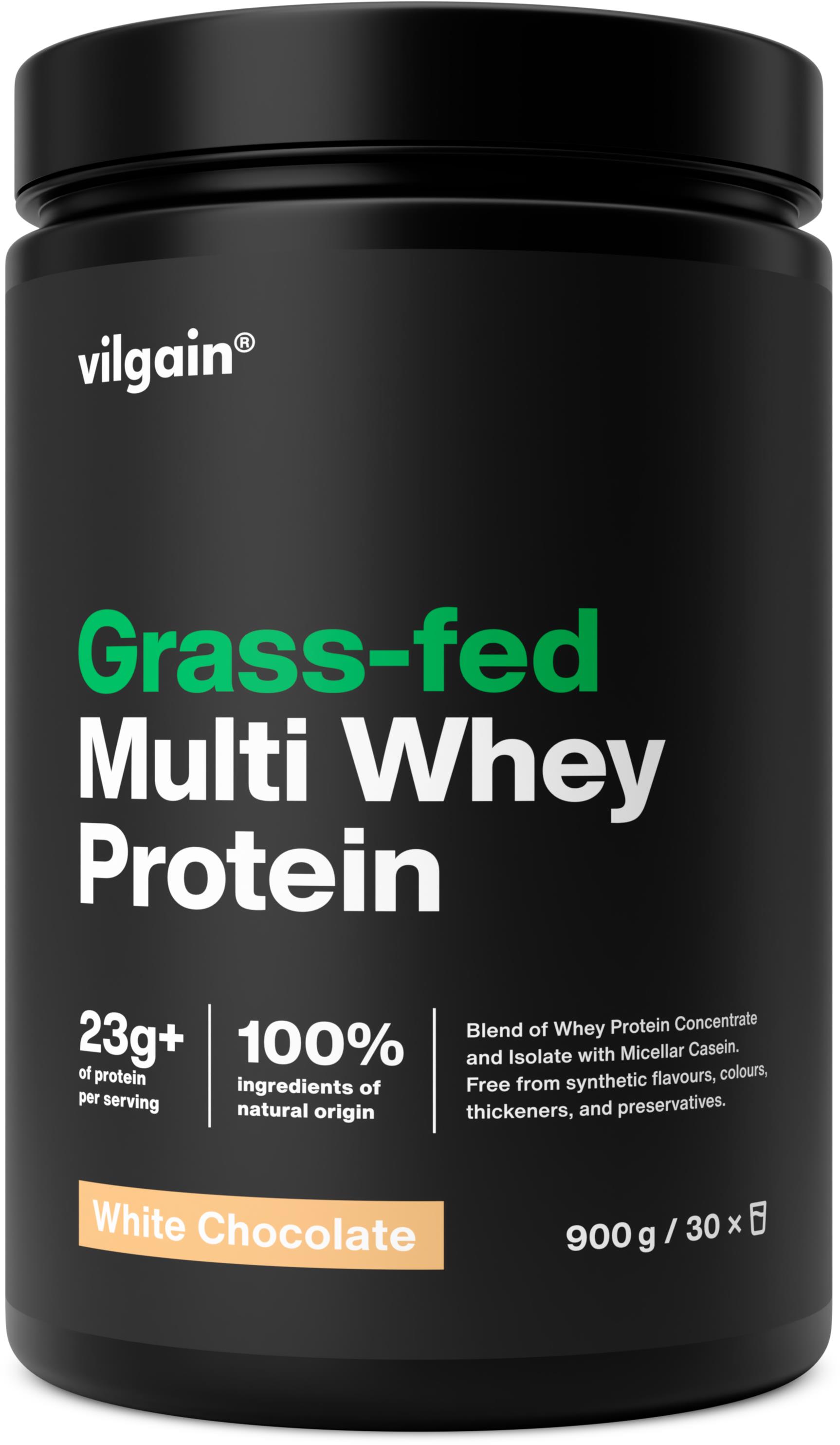 Vilgain Grass-Fed Multi Whey Protein 900 g White chocolate
