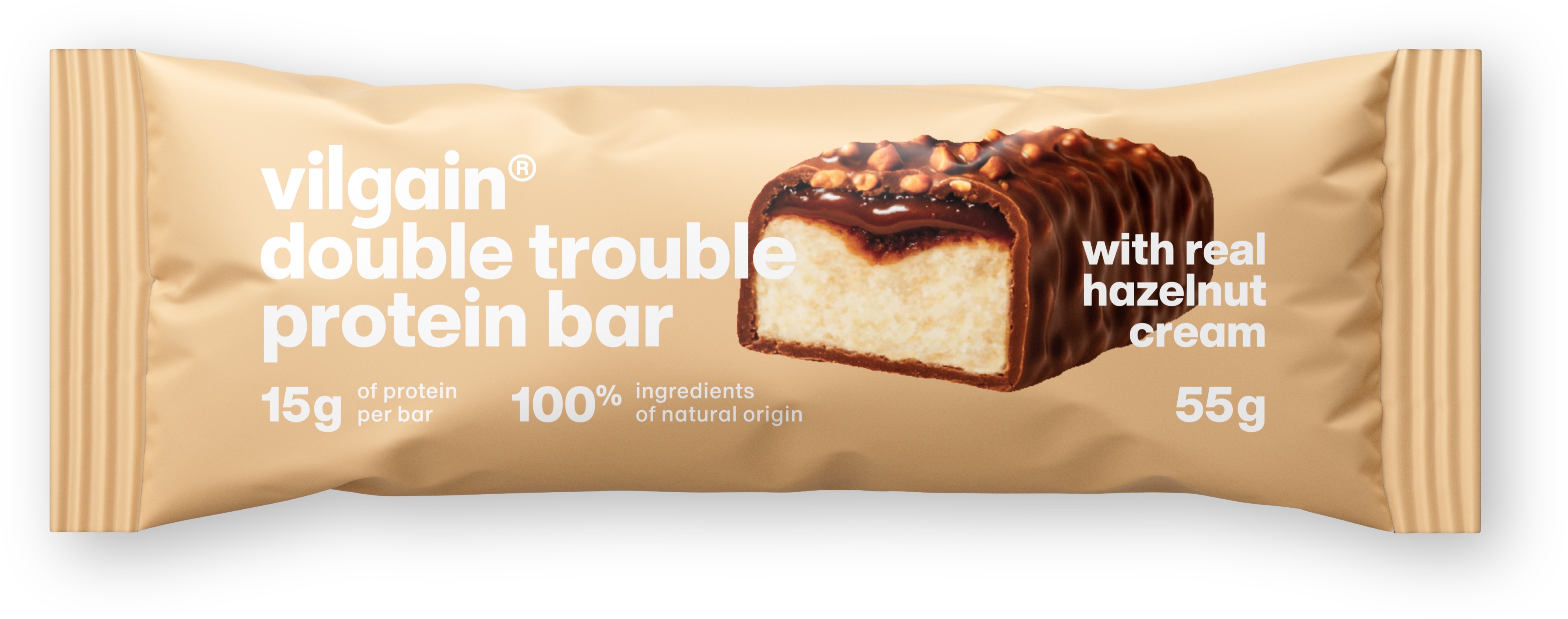Vilgain Double Trouble Protein Bar 55 g Hazelnut cream