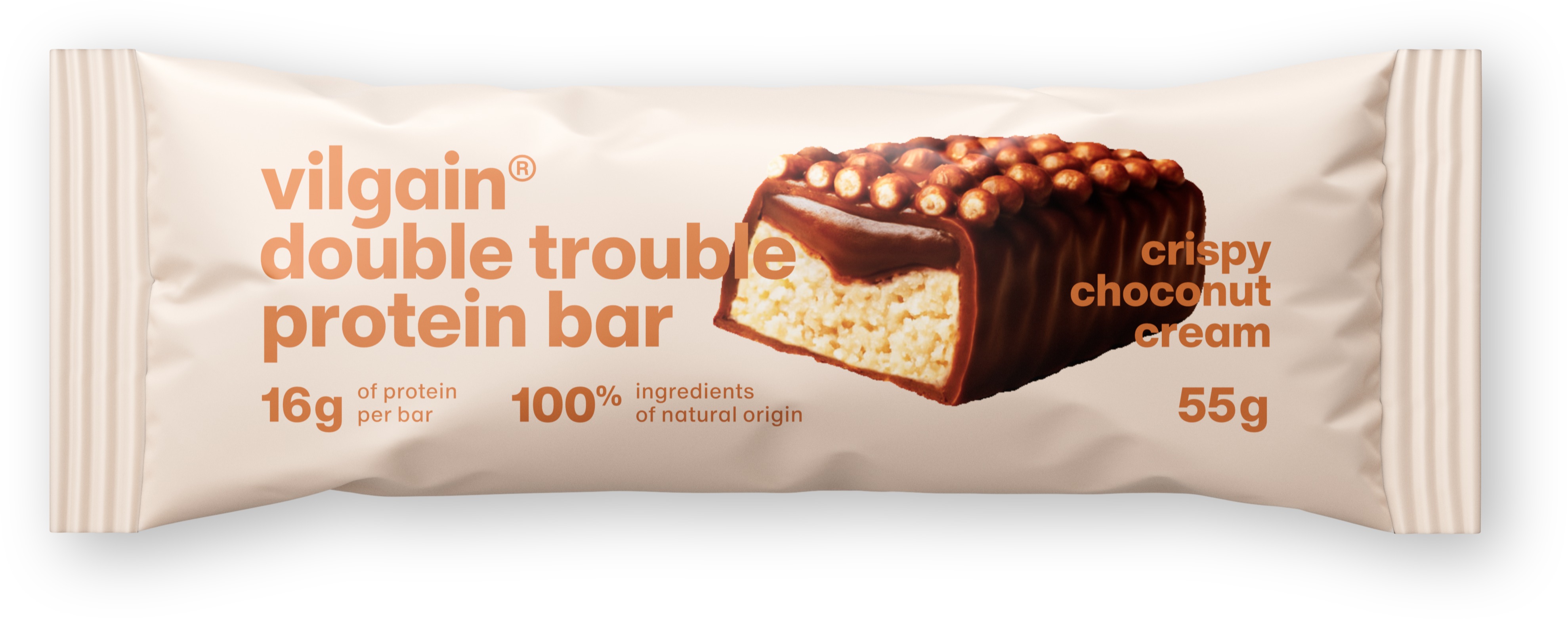 Vilgain Double Trouble Protein Bar 55 g Choco bueno with crisps