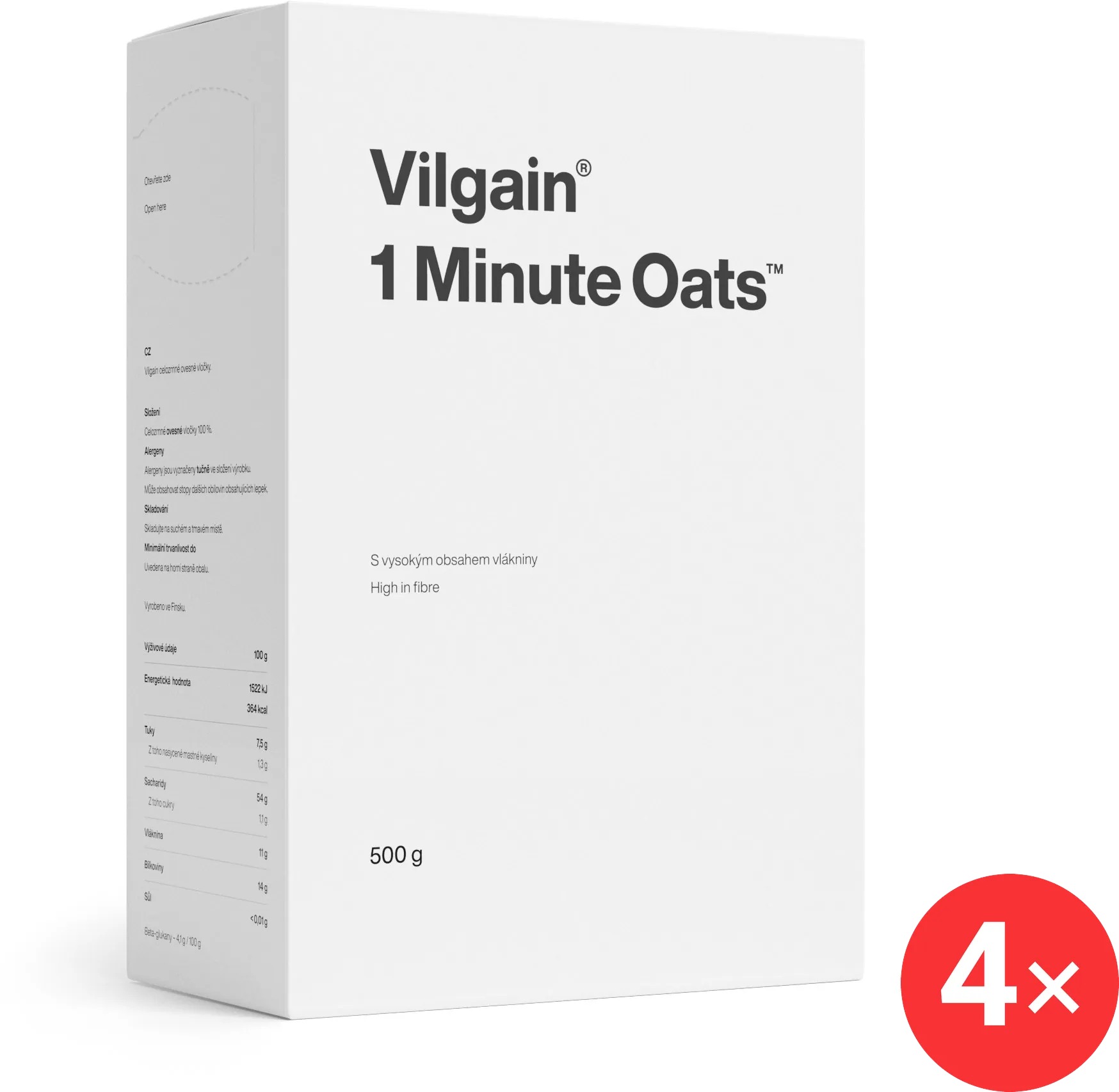 Vilgain Minutové ovesné vločky 4 x 500 g