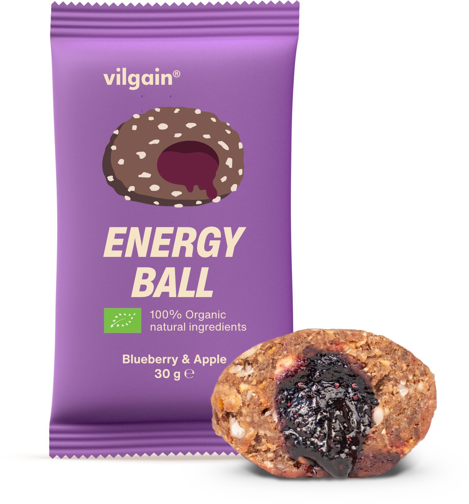 Vilgain Energy Ball BIO borůvka a jablko 30 g