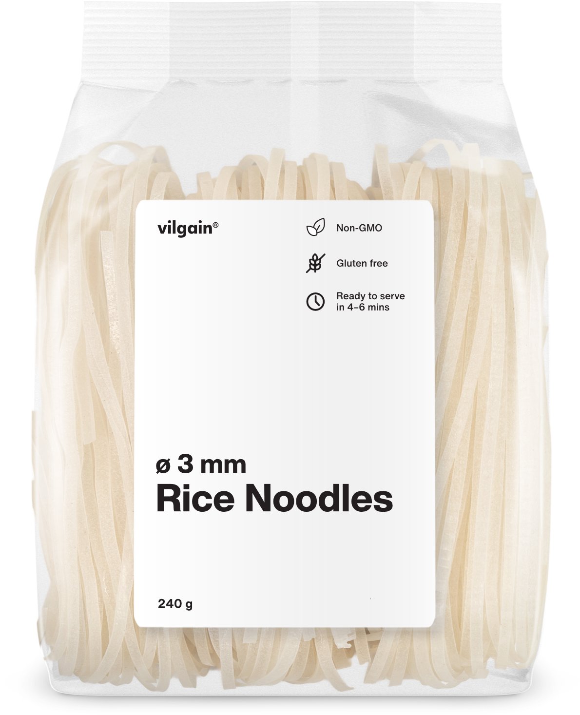 Vilgain Rýžové nudle průměr 3 mm 240 g