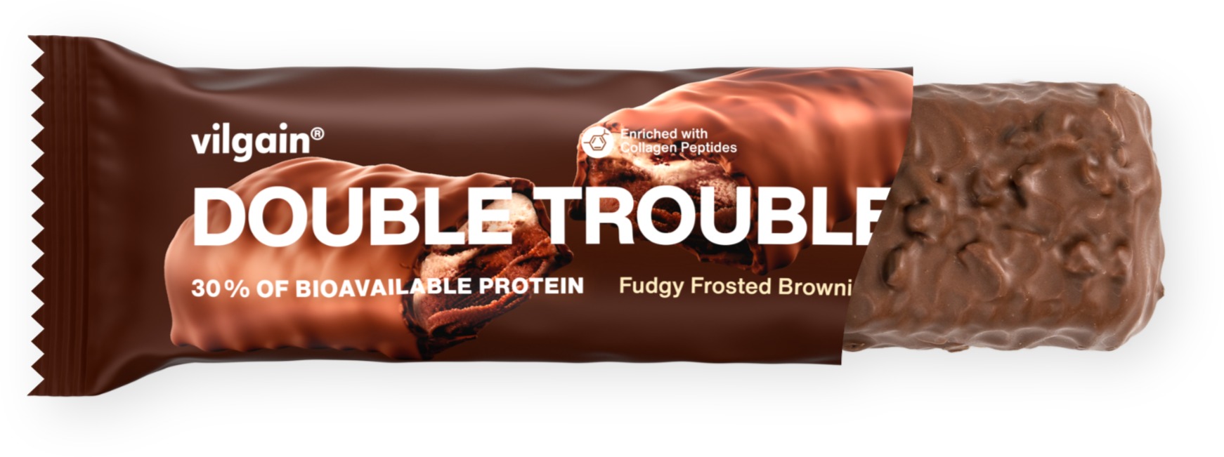 Vilgain Double Trouble Protein Bar 55 g Dvojitá čokoláda s krémem