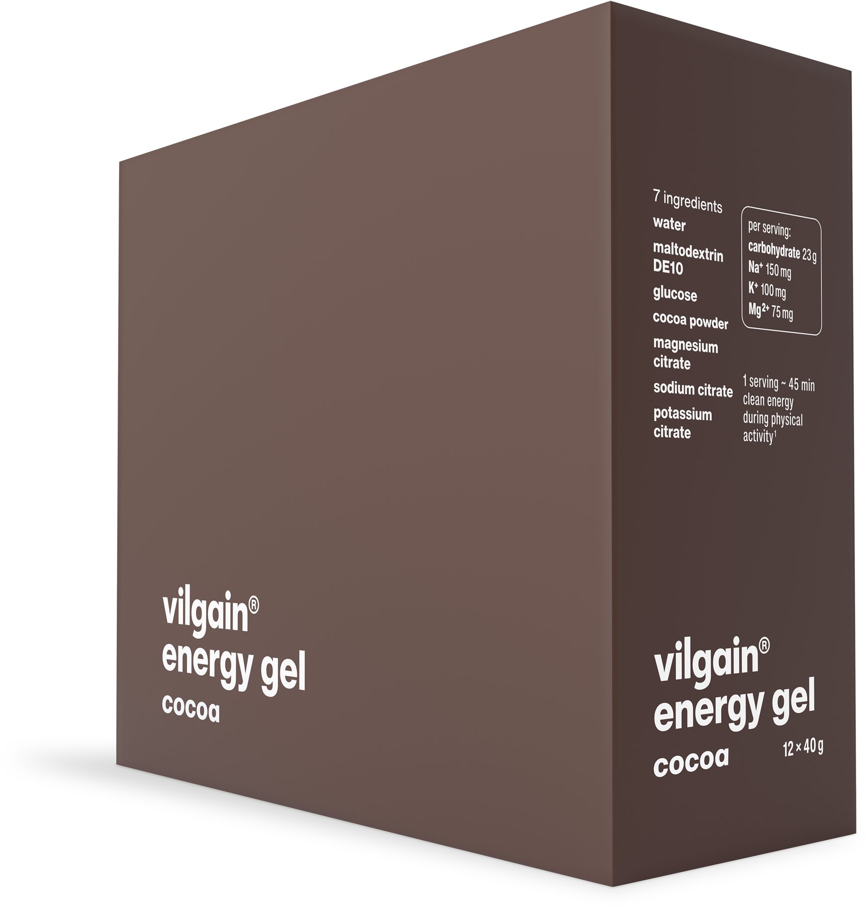 Vilgain Energy gel kakao 480 g (12 × 40 g)