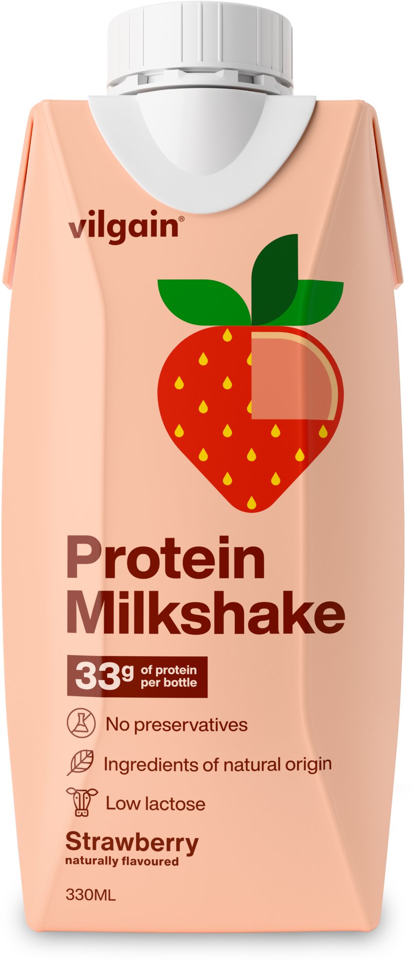 Vilgain Protein Milkshake 330 ml Strawberry