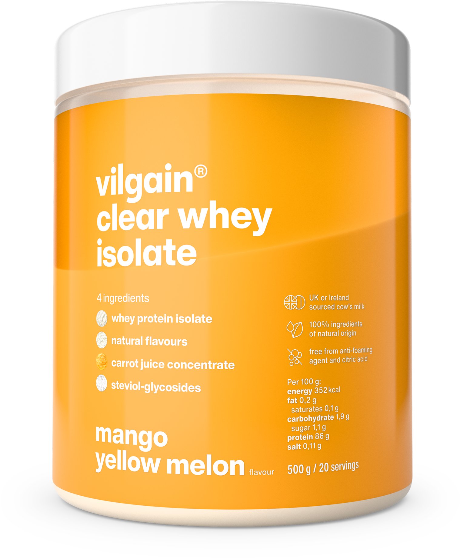 Vilgain Clear Whey Isolate 500 g mango yellow melon