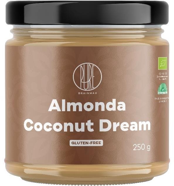 BrainMax Pure Almonda, Coconut Dream, Mandlový krém s kokosem, BIO, 250 g