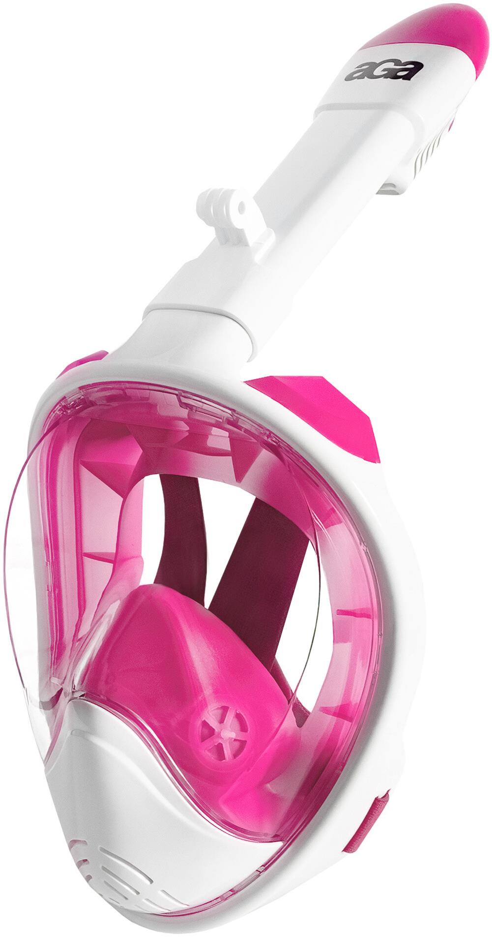 Aga Celoobličejová šnorchlovací maska S/M DS1121 bílá/růžová