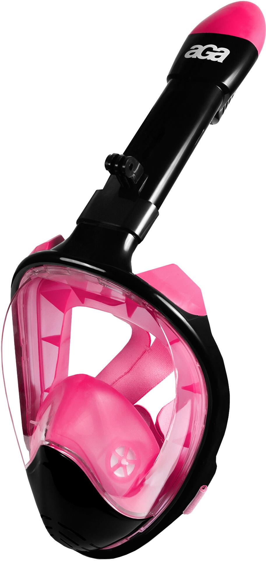Aga Celoobličejová šnorchlovací maska L/XL DS1113 černá/růžová
