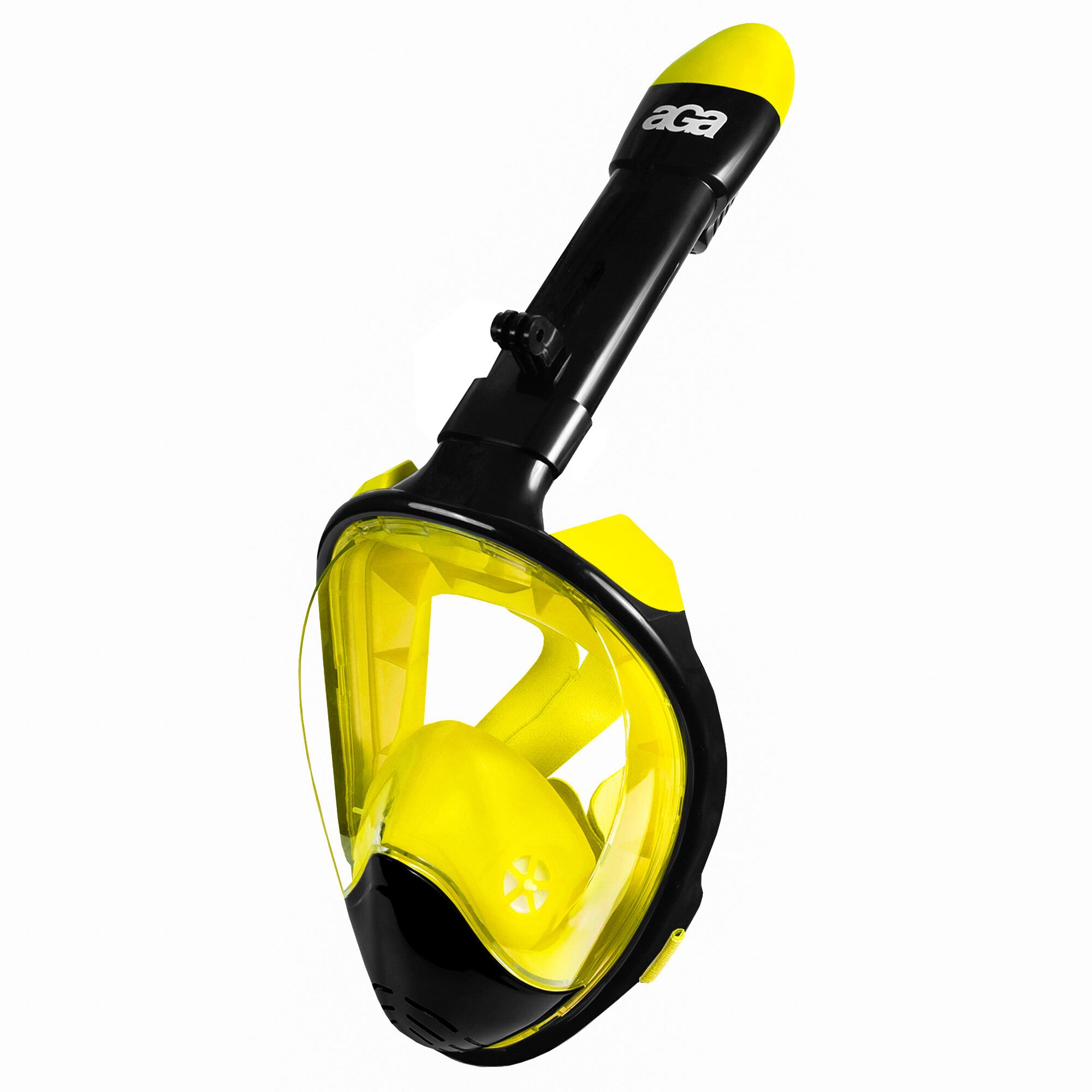 Aga Celoobličejová šnorchlovací maska S/M DS1121 černá/žlutá