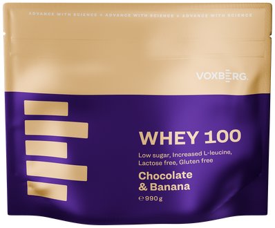 VOXBERG Protein Whey 100 Čokoláda a Banán 990 g