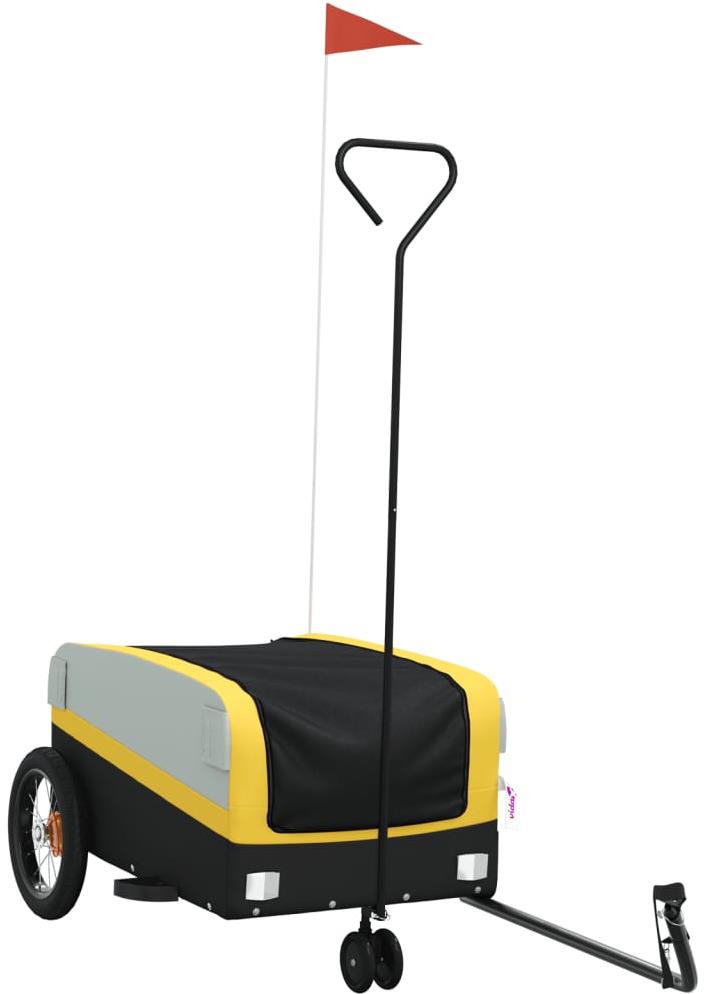 Shumee Vozík za kolo 122 × 53 × 53 cm, 94057 černý a žlutý, 30 kg, železo
