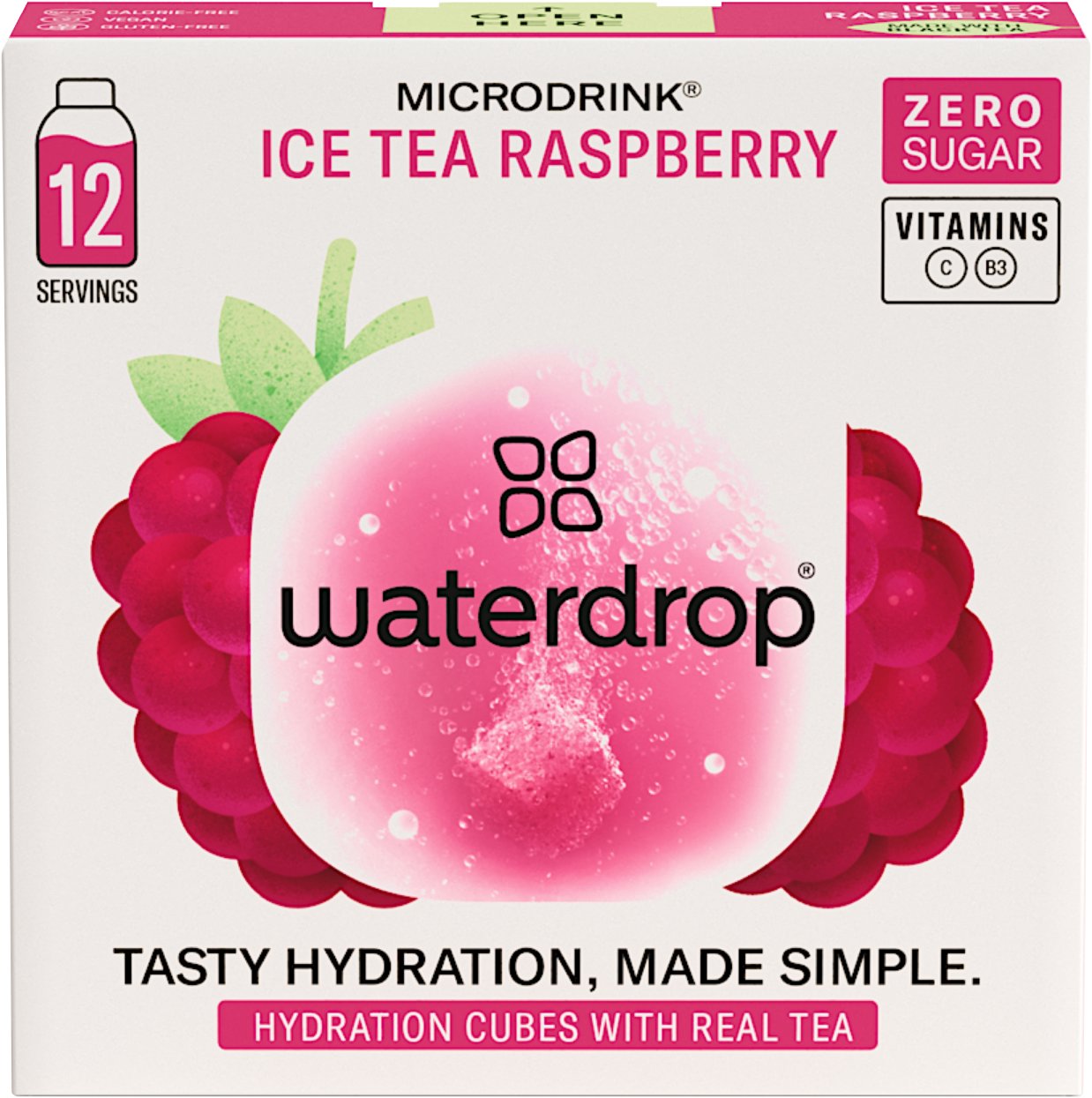 Waterdrop Ice Tea Raspberry 12 ks