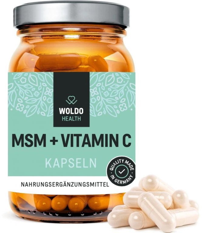 WoldoHealth MSM + Vitamín C 180 kapslí