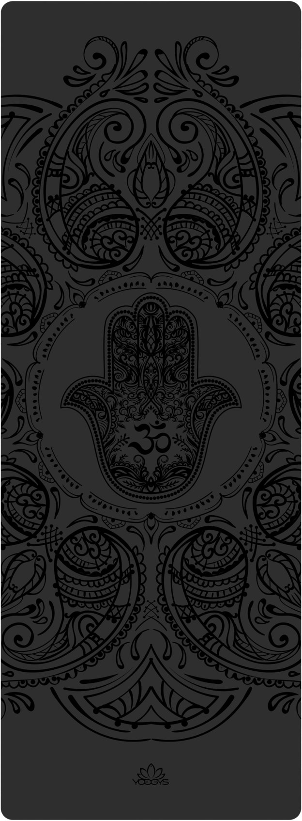 YOGGYS Neklouzavá podložka na jógu Hamsa Black