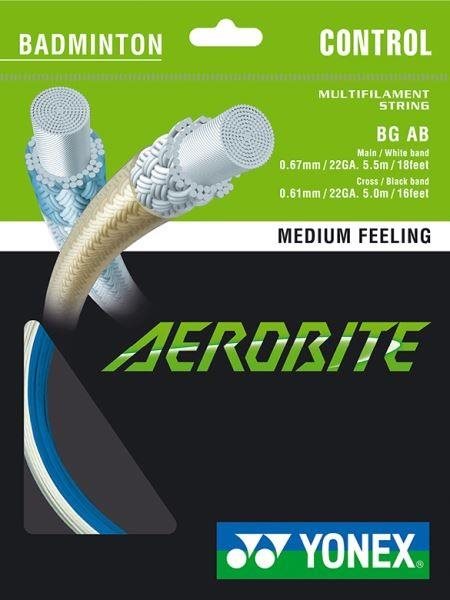 Badmintonový výplet YONEX AEROBITE - 10 m Barva: bílá;modrá, kód: KAEROB10-506
