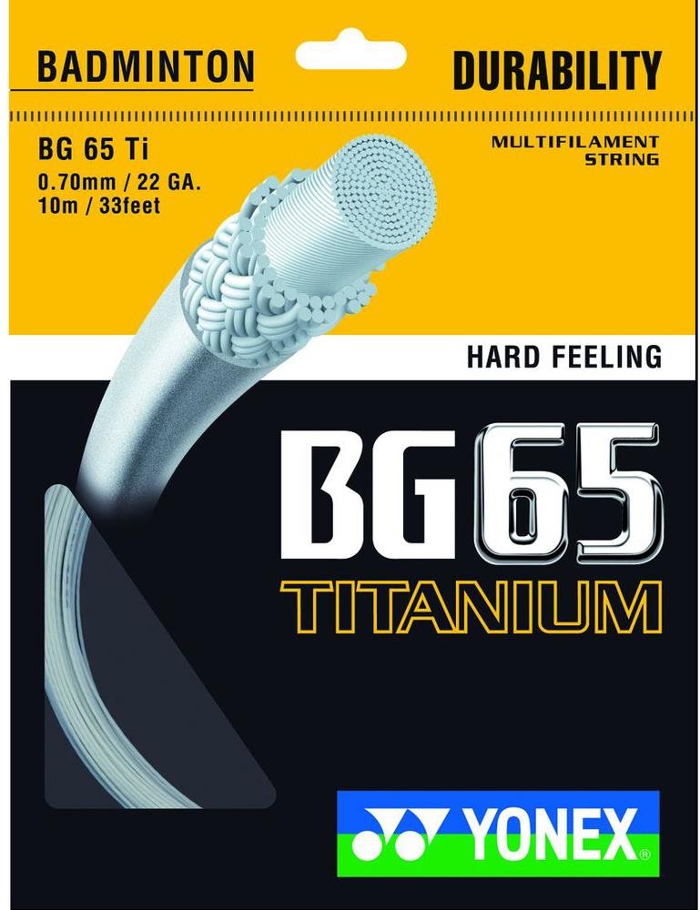 Badmintonový výplet YONEX BG 65 Ti - 10 m Barva: Bílá, kód: KNB65T10-501