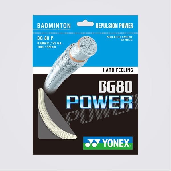 Yonex BG 80 Power, 0,68mm, 10m, WHITE