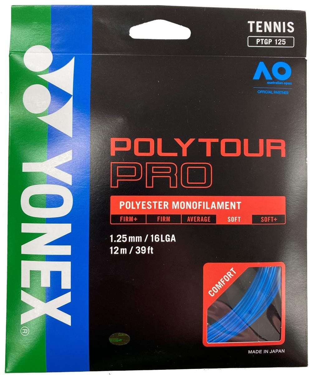 Tenisový výplet YONEX PolyTour PRO 125 - 12 m Barva: Modrá, kód: K125P12-506