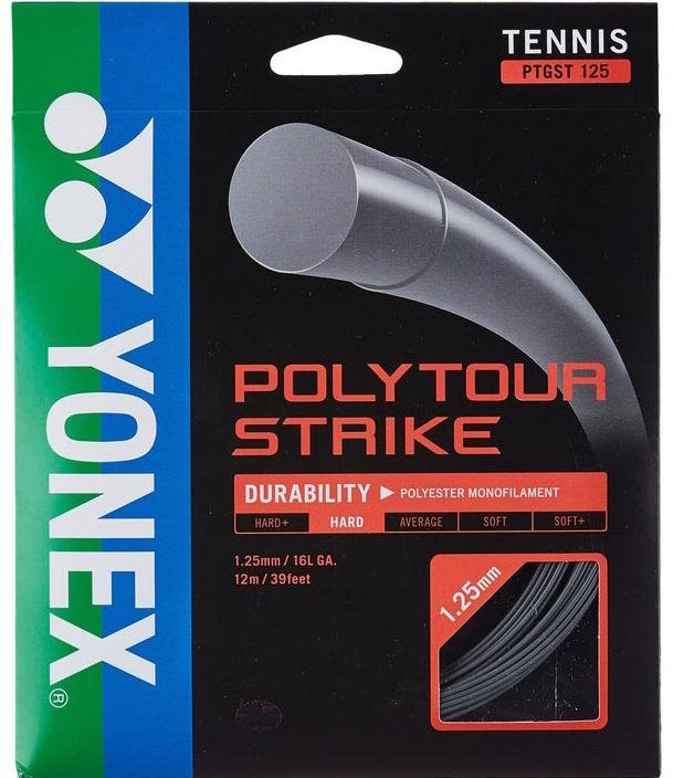 Yonex Poly Tour Strike 125, 1,25mm, 12m, černý