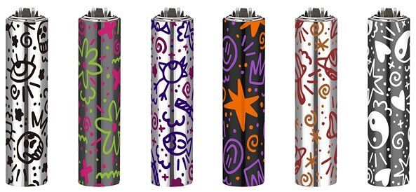 Flamagas S.A. Clipper MetalC.Miscellaneous, kolekce 6 kusů