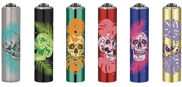 Flamagas S.A. Clipper MetalC.Nature Skulls, kolekce 6 kusů