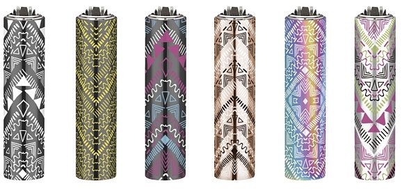Flamagas S.A. Clipper MetalC.Azteca Chic, kolekce 6 kusů